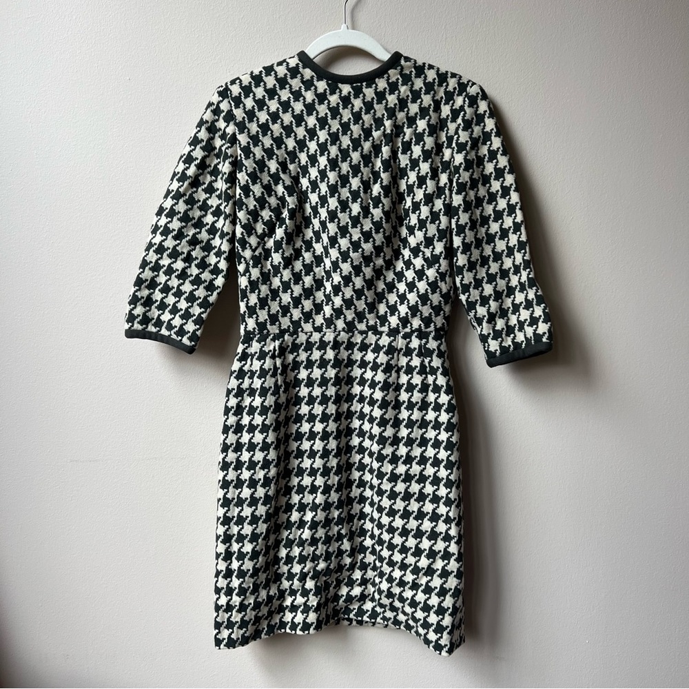 Vintage houndstooth 100% wool dress